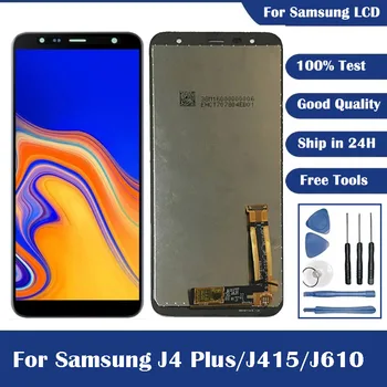 100% Тест Для Samsung J4 + J415 SM-J415F J415G J415FN Замена ЖК-экрана Для Galaxy J4 Plus J610 J6 ЖК-экран