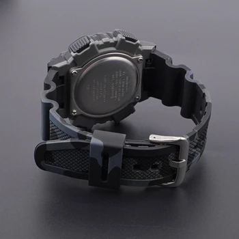 18 мм Камуфляжный Резиновый ремешок для часов Casio AQ-S810W AE-1000W AE-1200/1300 SGW-300 Спортивный Ремешок, Защищающий от Пота, Аксессуары для браслетов