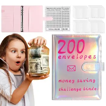 200 Конвертов для экономии денег Binder Savings Challenges Книга с конвертами Savings Challenges Книга с деньгами в конвертах