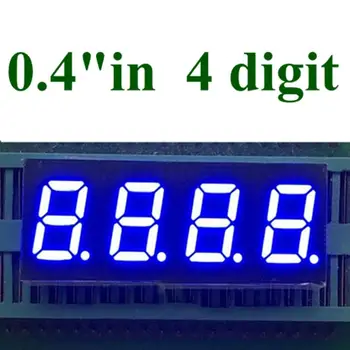 20ШТ 0,4-дюймовый 4-битный светодиодный дисплей с синей цифровой трубкой, 7-сегментный общий анод, 0,4 