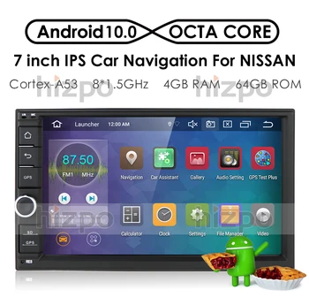 4 ГБ оперативной памяти 64 ГБ ПЗУ Android10 Universele Auto 2DIN Radio Gps Stereo Speler Multimedia Voor Nissan Sentra Tiida Sunny patrol