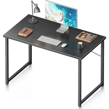 40-дюймовый Компьютерный Стол, Современный Простой Письменный Стол для Домашнего Офиса, Письменный Стол для Студентов, Черный