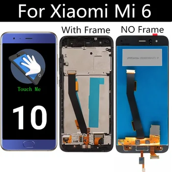 5.15 Для Xiaomi MI Mi6 Mi 6 ЖК-дисплей + сенсорный экран + инструменты, сменные аксессуары с распознаванием отпечатков пальцев