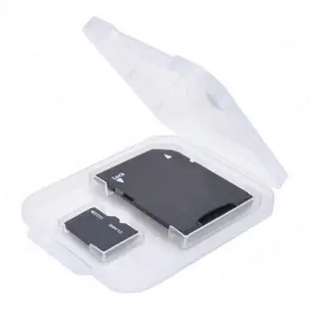5шт чехол для SD-карты Прозрачный Стандартный чехол SD SDHC microsd box TF Protector Holder Белая Коробка Для переноски Оптом Чехол для SD