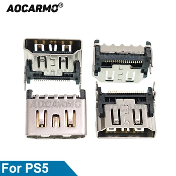 Aocarmo 5Pcs HD-интерфейс для PS5, HDMI-совместимый порт, разъем для Sony Play Station, 5 разъемов, Запасная часть
