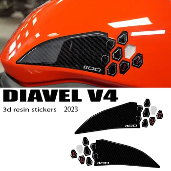 diavel v4 Для Мотоцикла Ducati Diavel V4 2023- Аксессуары Протектор бака 3D Набор Наклеек Из Эпоксидной смолы