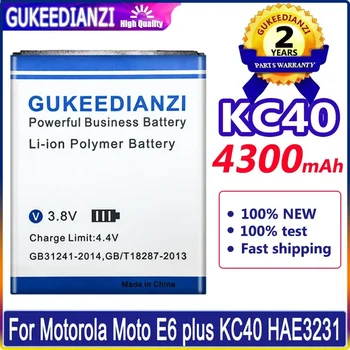 GUKEEDIANZI 4300 мАч Для Motorola KC40 для Moto E6 Plus XT2025-1 XT2025-2 Сменный аккумулятор для телефона Batteria В наличии Аккумуляторы