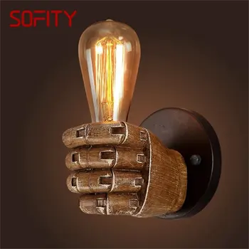 SOFITY Промышленный Классический Настенный Светильник Для Помещений Креативные Ретро Светильники Лофт Дизайн Бра LED Декоративные