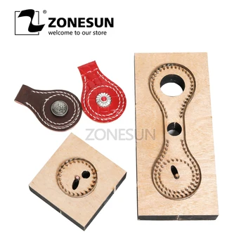 ZONESUN R102 Индивидуальная форма для резки кожи, кольцо для ключей, брелок, держатель, перфоратор, листовой резак из ПВХ/ EVA, лазерный нож DIY, классическая форма