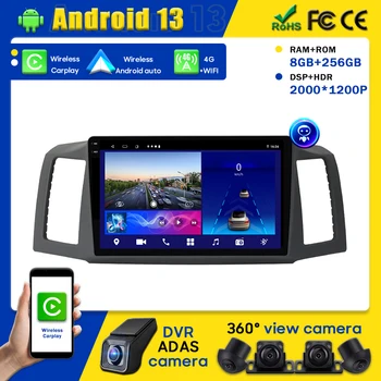 Авторадио Без 2din DVD Автомобильный Android Для Jeep Grand Cherokee 2004-2007 Carplay Мультимедийная Навигация GPS Видеоплеер 2 din QLED