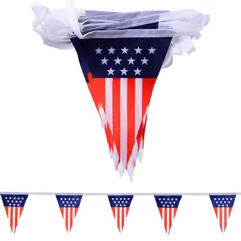 Американский Вымпел Флаги Баннер Флаги США Баннер На День Независимости 4 июля 5-футовый Американский Звездно-Полосатый Флаг Красный Белый