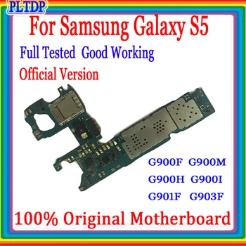 Бесплатная Доставка 16 ГБ Для Samsung Galaxy S5 G900F Материнская плата 100% Оригинал Для Samsung G900F Логическая Плата Android Системная Пластина