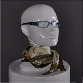 Бесплатная доставка!! Поступила в продажу новейшая глянцево-белая женская модель головы манекена из стекловолокна