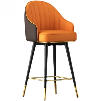 Высокие барные стулья для ресторана в скандинавском стиле, Современная минималистичная мебель для дома, Вращающийся барный стул, кресло с поворотной спинкой для отеля.