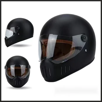 Высококачественная мотоциклетная защитная крышка с полным лицом, белый Матовый черный шлем для езды на мотокроссе, Мотоциклетные шлемы Cascos Para Moto