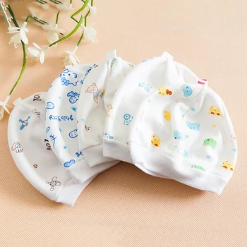 Детские шапочки Милые теплые мягкие хлопчатобумажные мультяшные шапочки унисекс для новорожденных малышей