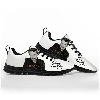 Джонни Холлидей, рок-певец, спортивная обувь, мужские, женские, подростковые детские кроссовки, 3D-принт, изготовленная на заказ пара, высококачественная обувь
