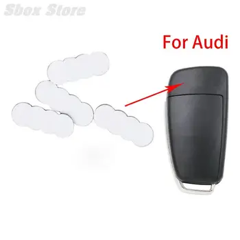 Для Audi Q5 Q3 Q7 R8 A4 A6 A8 Car Key Shell Пульт Дистанционного Управления Чехол Алюминиевая Эмблема Символ Наклейка DIY автомобильный ключ логотип 16*6 мм