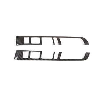 Для Porsche Macan 2014-2020 Сухое углеродное волокно Центральная консоль Кнопка переключения передач Рамка Накладка наклейка Автомобильные аксессуары