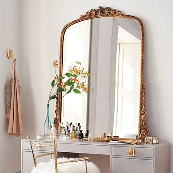 Изготовленное на заказ американское резное декоративное зеркало настенная печь зеркало на крыльце зеркало для переодевания зеркало для умывальника подвесное зеркало для комнаты для образцов