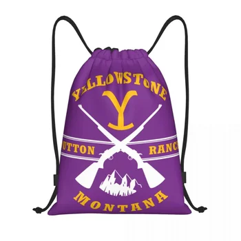 Изготовленные на заказ сумки на шнурках Yellowstone Dutton Ranch Guns для покупок, рюкзаков для йоги, рюкзаков для мужчин и женщин, спортивных рюкзаков для спортзала