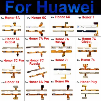 Кнопки Регулировки громкости Питания Для Huawei Honor Honor 6A 6C 6X 7 7i 7A 7C 7X 7S 8A Pro Play Power Переключатель Громкости Управления Гибким Ленточным Кабелем