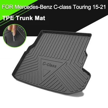 Коврик для задней крышки багажника автомобиля Mercedes-Benz C Class Touring 2015-2021 TPE Водонепроницаемые нескользящие Резиновые Аксессуары для грузовых лайнеров
