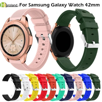 Красочный силиконовый ремешок для часов 20 мм для Samsung Galaxy Watch 42 мм / Active 2 Сменные ремешки для смарт-часов мягкие Дышащие