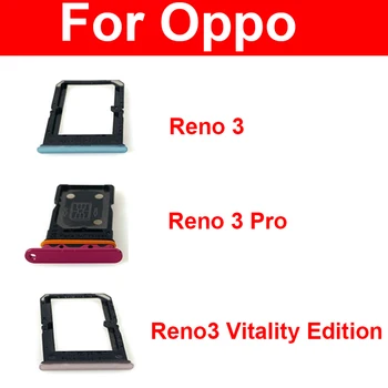 Лоток для SIM-карт Для OPPO Reno 3 Reno 3 Pro Reno 3 Vitality Edition Гнездо Для SIM-карты Замена Слота Держателя Устройства чтения карт Micro SD