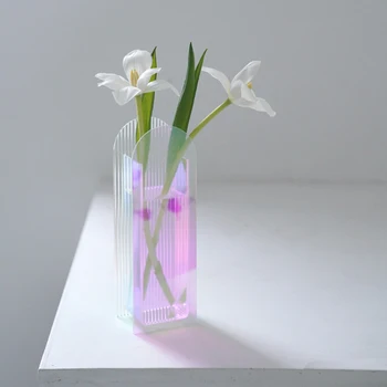 Маленькая ваза для творчества, украшение для дома, акриловая ваза, яркие украшения для вазы для цветов