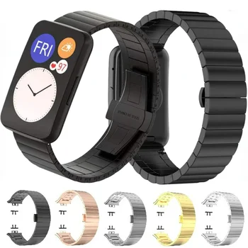 Металлический ремешок для Huawei Watch, подходящий ремешок, браслет из нержавеющей стали, браслет correa для Huawei watch, подходящий ремень, аксессуары для умных часов