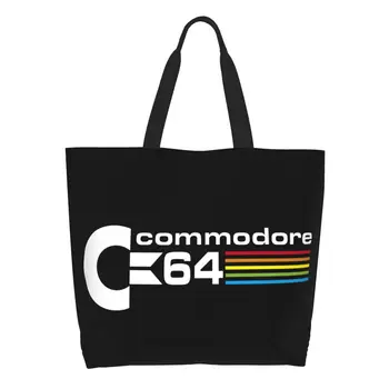 Модная сумка для покупок Commodore 64 Recycling C64 Amiga Компьютерная холщовая сумка для покупок в продуктовых магазинах