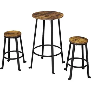 Набор барных столов из 3 частей, круглый стол для паба, набор барных столов и барных стульев из 2 предметов