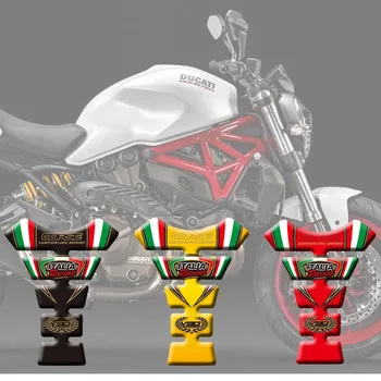 Наклейки на мотоцикл Топливный бак 3D резиновая наклейка Рыбья кость Защитные наклейки для Ducati 748 916 996 998 Наклейка Рыбья кость