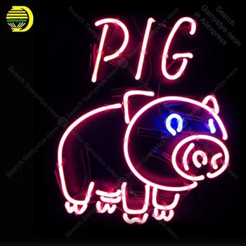 НЕОНОВАЯ ВЫВЕСКА Для Pig light продажа неоновой вывески lampara винтажная неоновая вывеска для настенного дисплея Windower на заказ украсит винтажную лампу