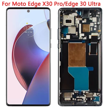 Новый ЖК-дисплей Edge X30 Pro Оригинальный OLED для Motorola Moto Edge 30 Ultra ЖК-дисплей Сенсорный экран с рамкой В сборе