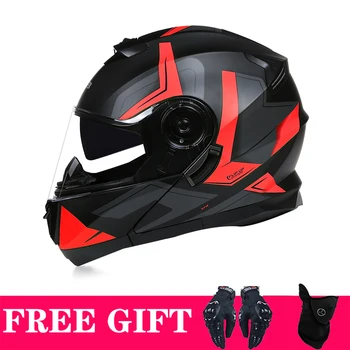 Новый модульный откидной шлем мотоциклетный Cascos Full Face Helmet Street Touring Мотоциклетный шлем с двумя линзами для мужчин и женщин марки DOT ECE