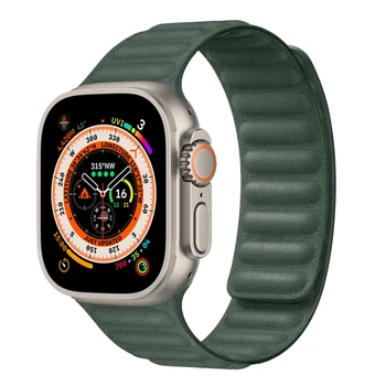 Новый ремешок FineWoven для Apple Watch Band 44 мм 40 мм 45 мм 49 мм 41 Оригинальная магнитная петля iWatch Series 9 8 SE 7 6 Ultra 2 браслет