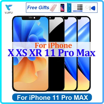 Оригинальный экран для iPhone X 11 Pro Max ЖК-дисплей Сенсорный экран для iPhone XS XR MAX Замена дигитайзера в сборе Ремонт