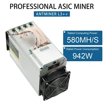 Подержанный Bitmain Antminer ASIC Miner L3 ++ 580M PC POWER бесплатная доставка