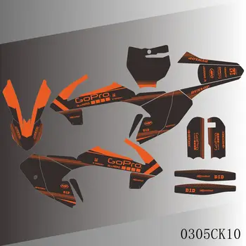 Полные Графические Наклейки Наклейки На Фоне Мотоцикла Пользовательское Название Номера Для KTM SX 65 SX65 2016 2017 2018 2019 2020