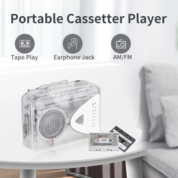 Портативные кассетные плееры FM AM Радио Walkman Магнитофон Встроенные внешние динамики 3,5 мм конвертер кассет в MP3