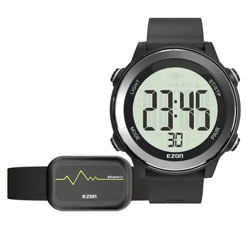 Пульсометр, мужские цифровые часы для бега, будильник, хронограф, счетчик калорий, спортивные часы с нагрудным ремнем
