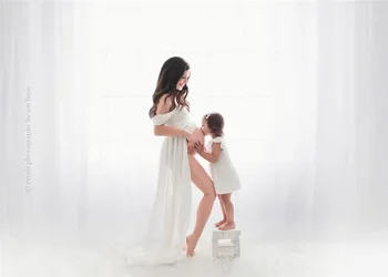 Реквизит для фотосъемки беременных макси Одежда для беременных Хлопок + шифон Платье для беременных Необычная съемка фото беременное платье