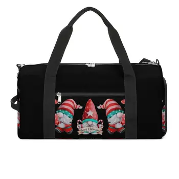Спортивная сумка Go Big или Go Gnome, Оксфордские спортивные сумки для рождественских праздников, Большая тренировочная сумка с принтом, красочная мужская сумка для фитнеса
