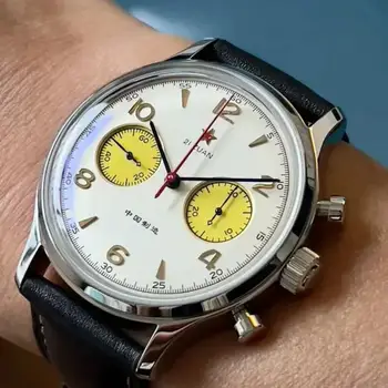 Таинственный код, Винтажный мужской хронограф ST1901 1963 года, военные часы, механические наручные часы 40 мм для мужчин, водонепроницаемые
