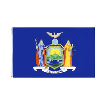 Флаг штата Нью-Йорк 90x150 см для украшения.