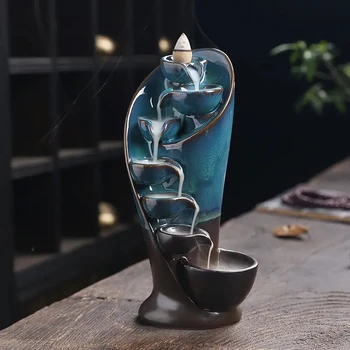 Эстетичный керамический держатель для курильницы с водопадом для домашнего декора, горелка для домашнего аромата, горелка только для курильницы